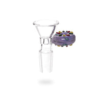 Purple Slyme Red Eye Glass 14mm Donut Handle Pull Out
